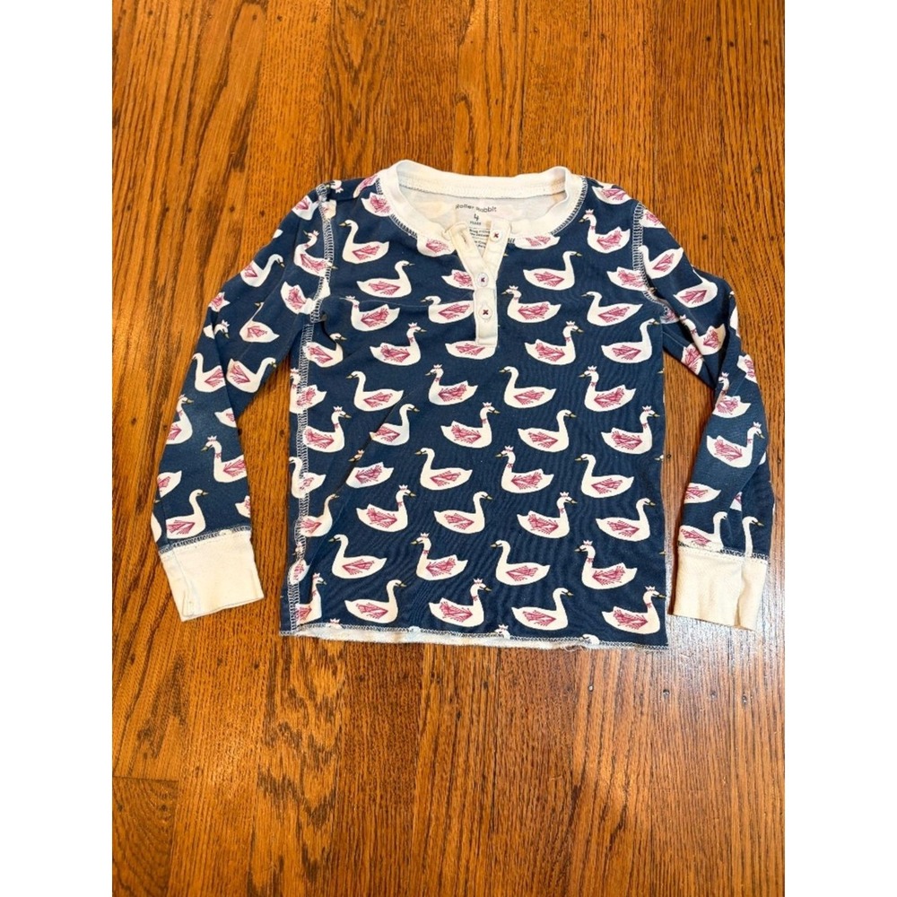 Roller Rabbit Swan Print  Top | Kids Size 4